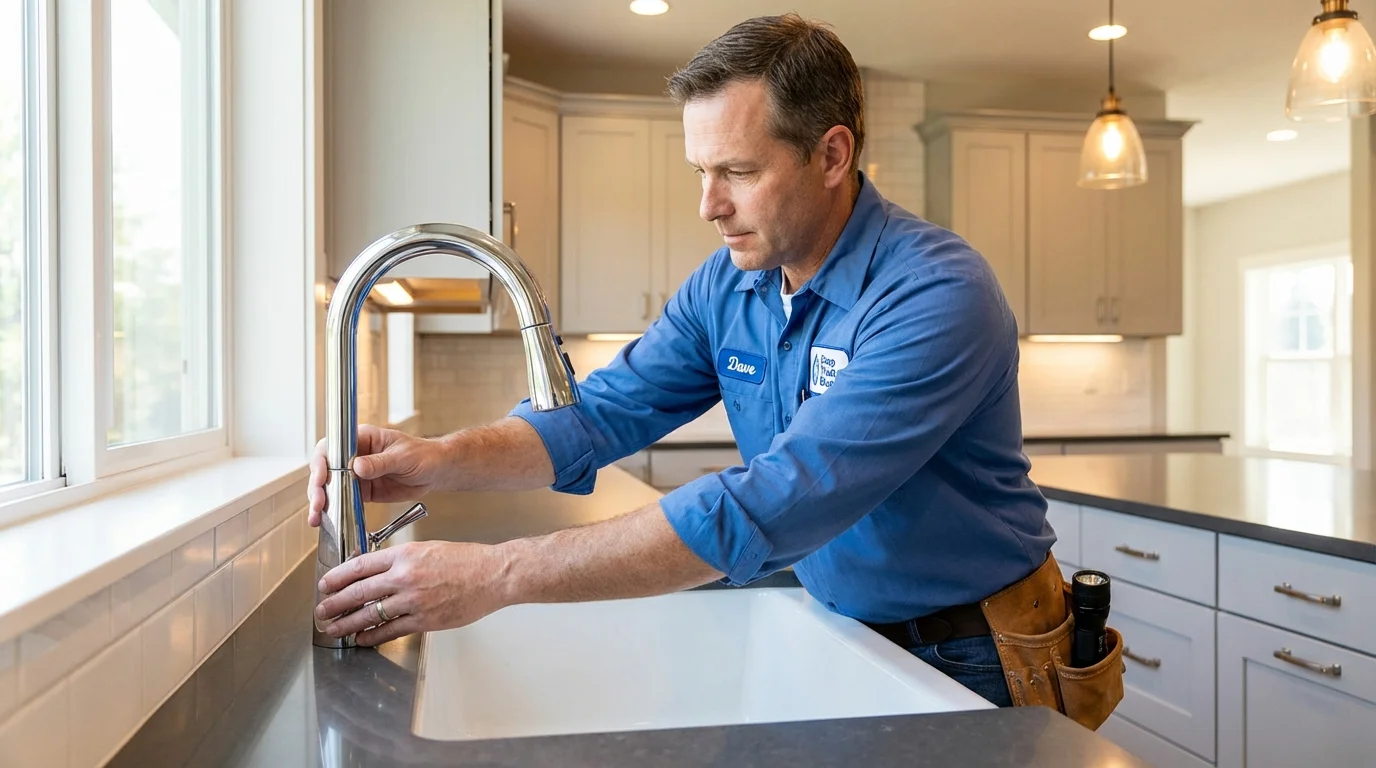 Kitchen faucet installation by Johns Plumbing LLC in Bishop